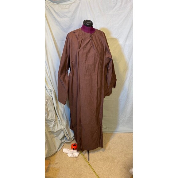 Monk Costume, Heavy Chocolate Brown 5 Pieces, Large - Picture 3 of 8